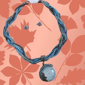 Moon Rhinestone Necklace